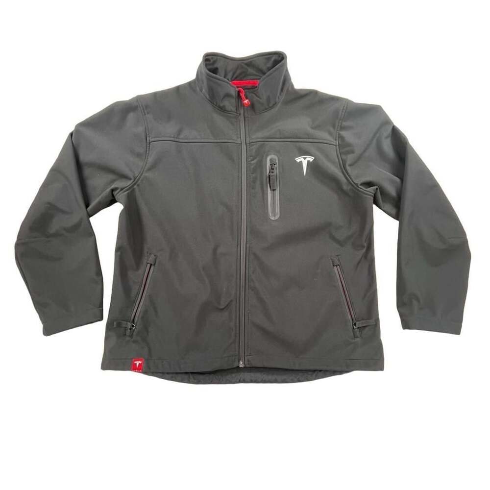 Tesla Motors Black Soft Shell Full Zip Corporate Jacket Men's XXL